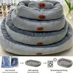 Plush Oval Pet Bed for Dogs and Cats, Thickened achine Washable All-Season Dog Cat Cushion for Small Medium Large Breeds