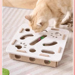 Cat Puzzle Toy Felt Puzzle Box Cat Exercise Toy With Ball Indoor Sports Entertainment Hunting Cat Toys For Indoor Cats
