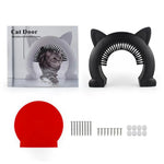 Pet Cat Dog Door Hole Access Direction Controllable Toy For Pet Training Dog Cats Kitten ABS Pet Gate Door Kit with Clean Brush
