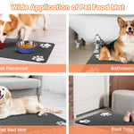 Pet Feeding Mat-Absorbent Pet Placemat for Food and Water Bowl, with Waterproof Rubber Backing, Quick Dry Water Mat for Dog Cat