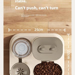 Dog & Cat Automatic Feeder & Waterer Set: Gravity Design, Leak-Proof, Spill-Proof, Anti-Slip, Easy to Clean, Built-In Food Bowl