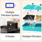 ROJECO Wireless Automatic Cat Water Fountain 2600mAh Pet Water Dispenser For Dog Cat Infrared Sensor Smart Pet Drinkier Fountain