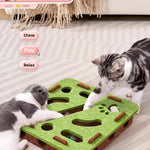 Cat Puzzle Toy Felt Puzzle Box Cat Exercise Toy With Ball Indoor Sports Entertainment Hunting Cat Toys For Indoor Cats