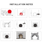 Pet Cat Dog Door Hole Access Direction Controllable Toy For Pet Training Dog Cats Kitten ABS Pet Gate Door Kit with Clean Brush