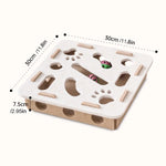 Interactive Cat Puzzle Toy Felt Toy Box with Maze Tunnel Bell Ball Indoor Entertainment Cat Toy