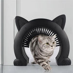 Pet Cat Dog Door Hole Access Direction Controllable Toy For Pet Training Dog Cats Kitten ABS Pet Gate Door Kit with Clean Brush