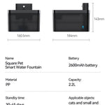 ROJECO Wireless Automatic Cat Water Fountain 2600mAh Pet Water Dispenser For Dog Cat Infrared Sensor Smart Pet Drinkier Fountain