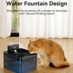 ROJECO Wireless Automatic Cat Water Fountain 2600mAh Pet Water Dispenser For Dog Cat Infrared Sensor Smart Pet Drinkier Fountain