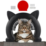Pet Cat Dog Door Hole Access Direction Controllable Toy For Pet Training Dog Cats Kitten ABS Pet Gate Door Kit with Clean Brush