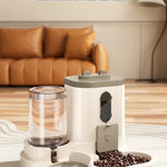 Dog & Cat Automatic Feeder & Waterer Set: Gravity Design, Leak-Proof, Spill-Proof, Anti-Slip, Easy to Clean, Built-In Food Bowl